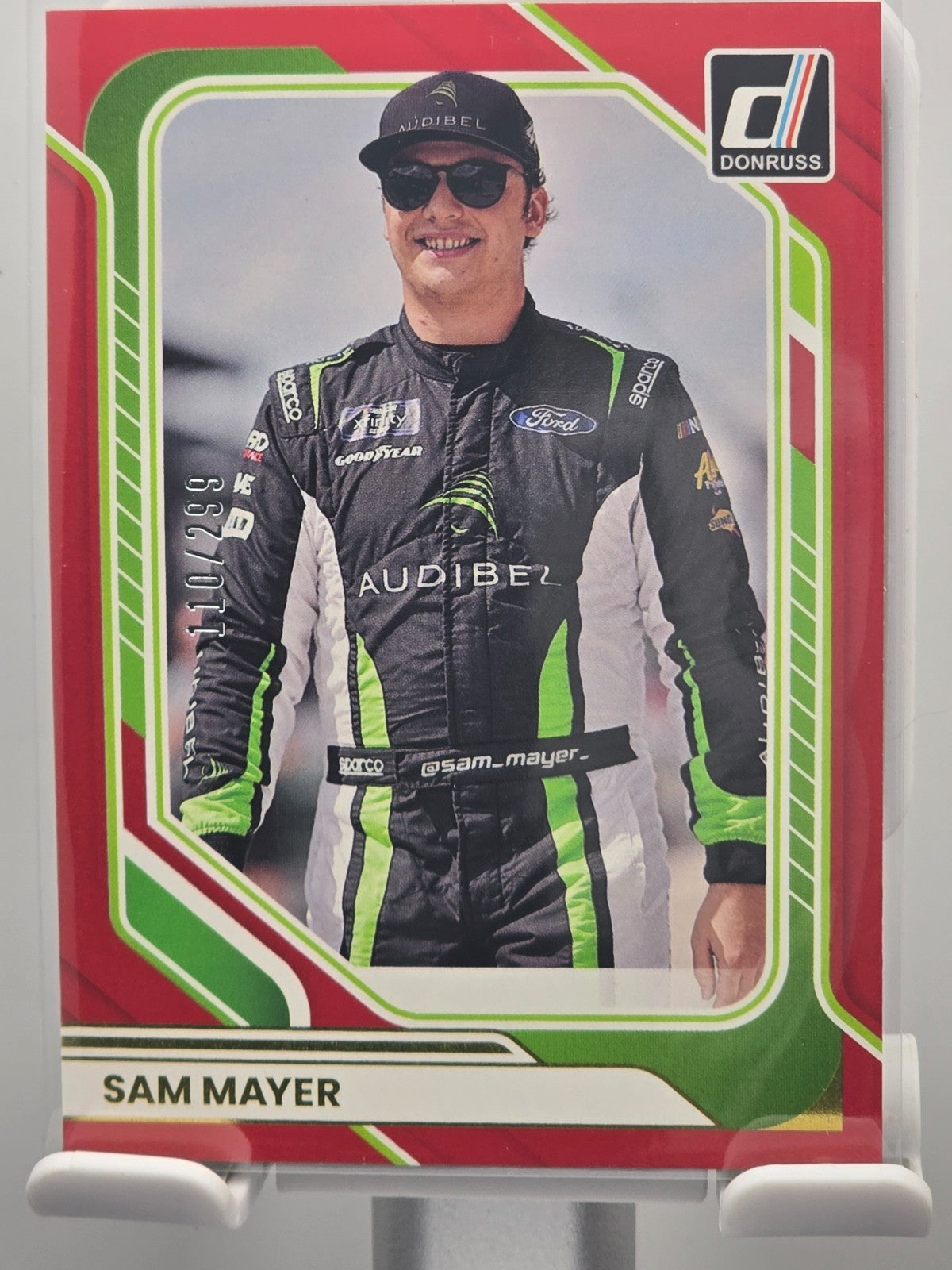 2026 Donruss NASCAR Racing - #60 Sam Mayer - Red Base /299