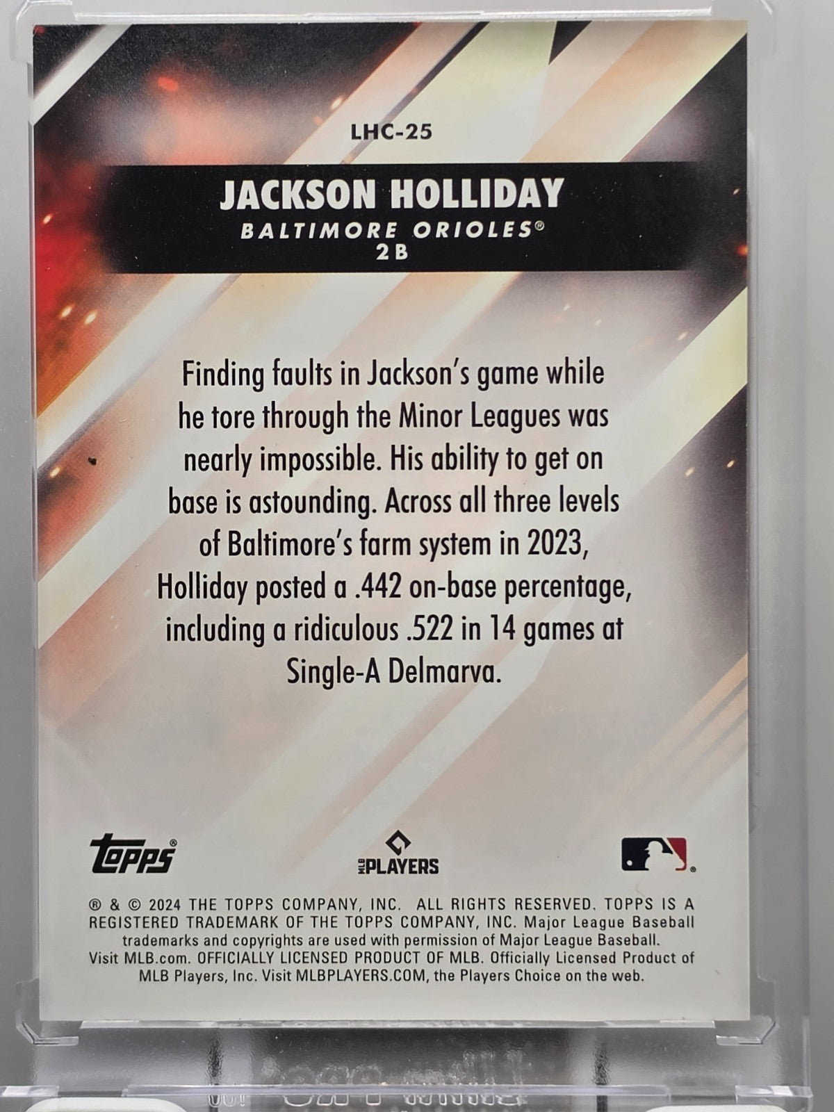 Topps 2024 - Jackson Holliday (RC) - Let Him Cook - #LHC-25