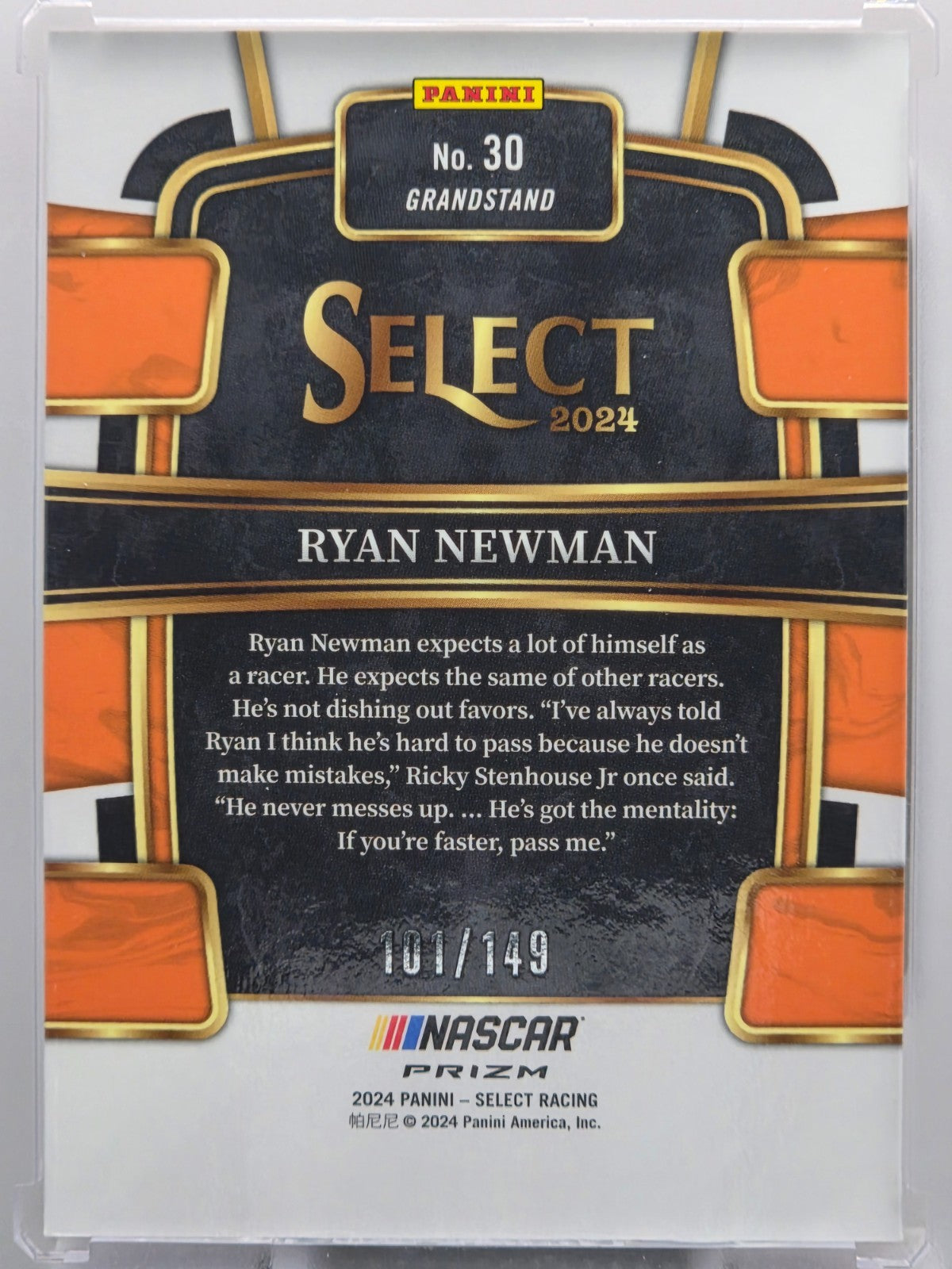 2024 Panini Select - Ryan Newman - Red Prizm /149 - #30 - Buy 3 Get 1!