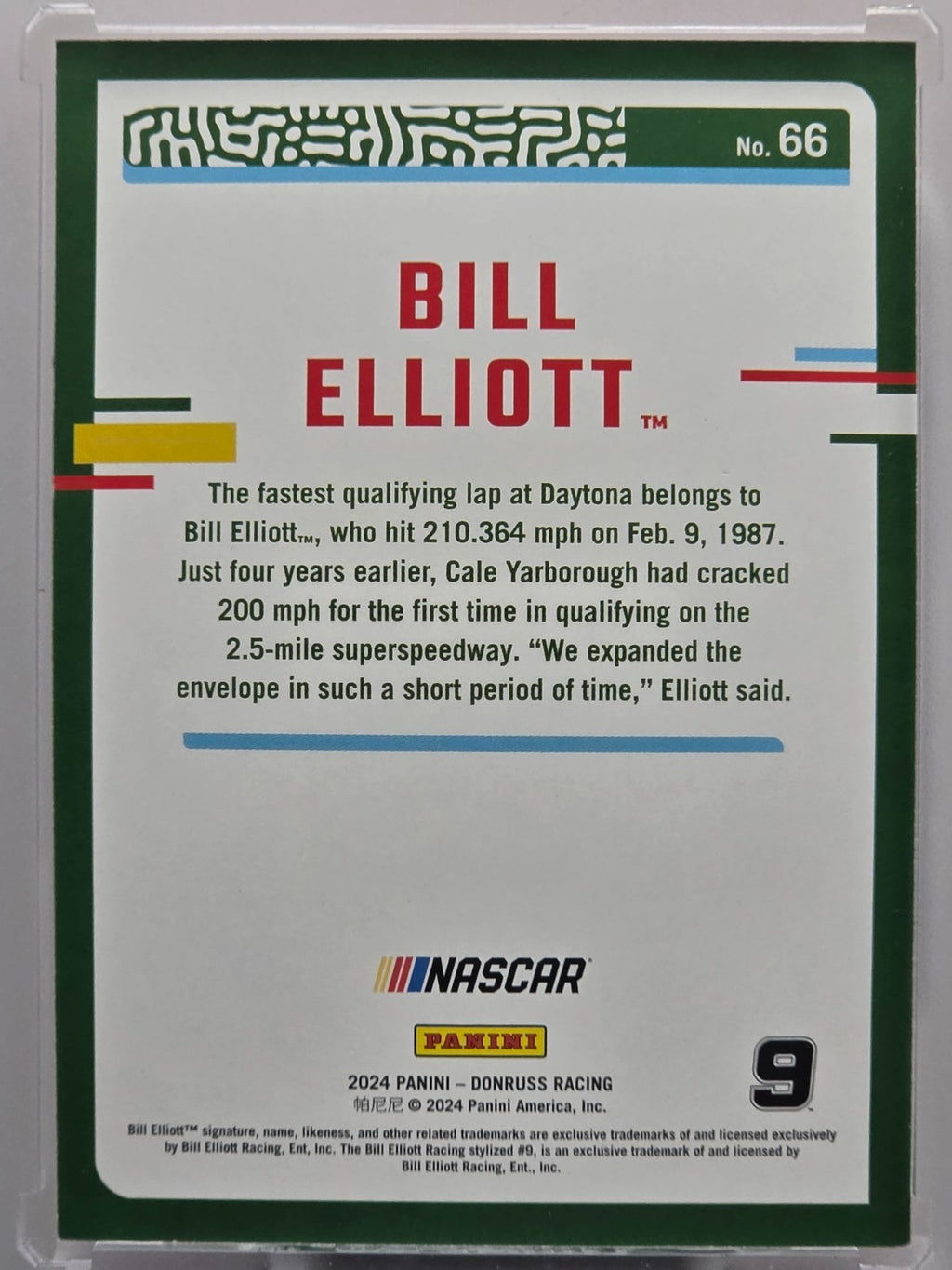 2024 Panini Donruss - Bill Elliott - Red /299 - #66 - Buy 3 Get 1