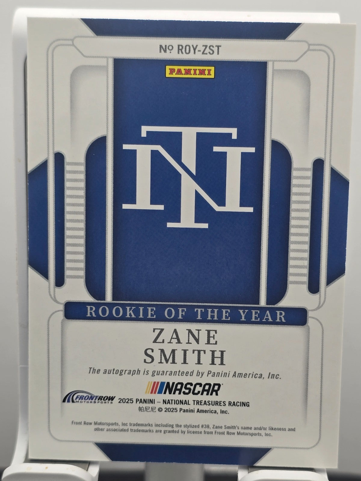 2025 Panini National Treasures - #ROY-ZST Zane Smith - Rookie of the Year /10