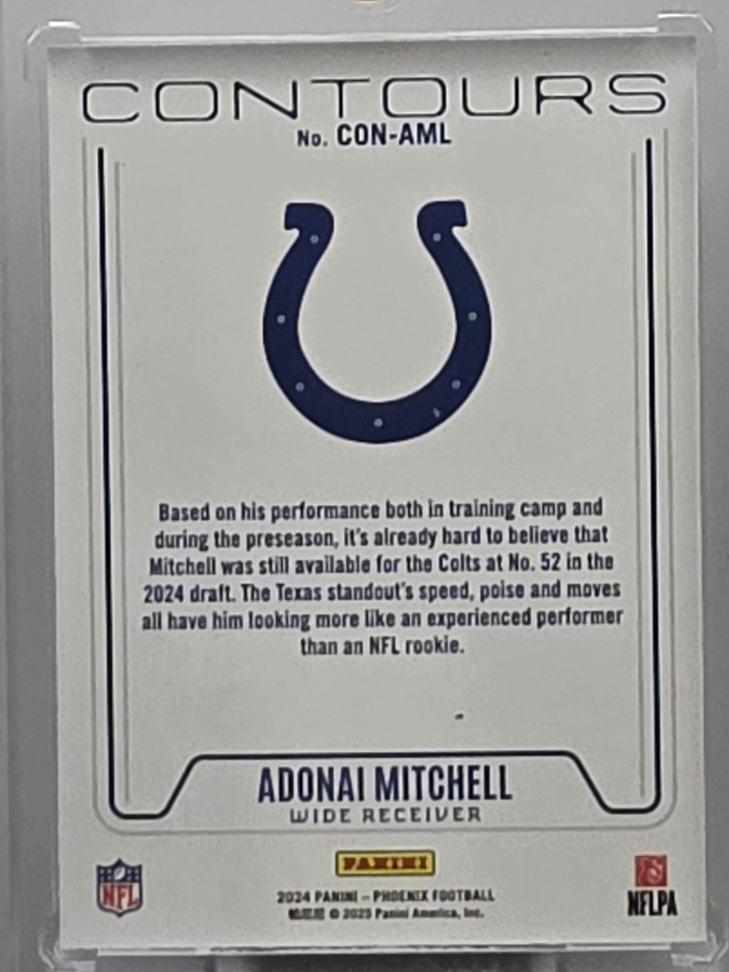 2024 Panini Phoenix - Adonai Mitchell (RC) - Contours - #CON-AML **Buy 3 Get 1**