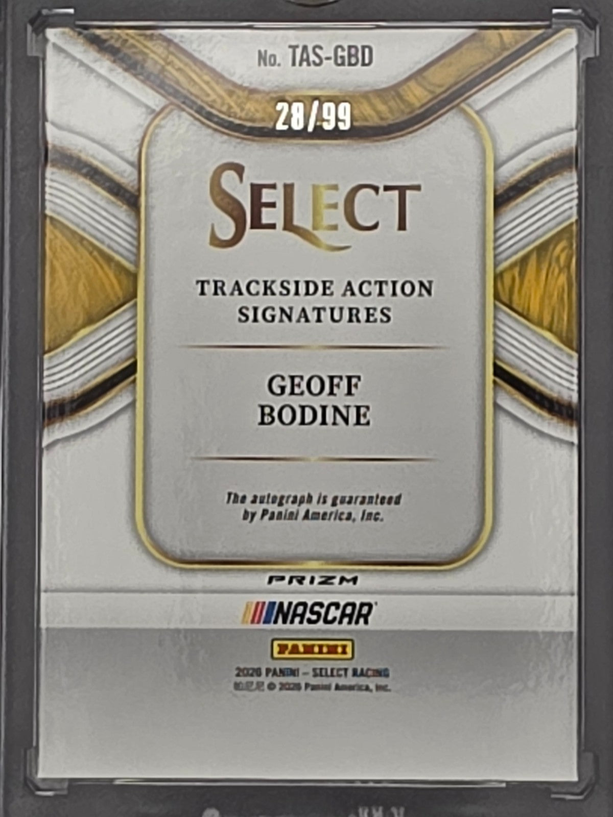 2026 Select Racing - Geoff Bodine - Trackside Action Blue /99 - #TAS-GBD
