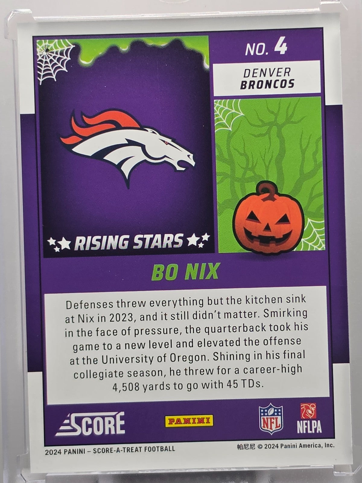 2024 Panini Score-A-Treat - Bo Nix (RC) - Rising Stars - #4