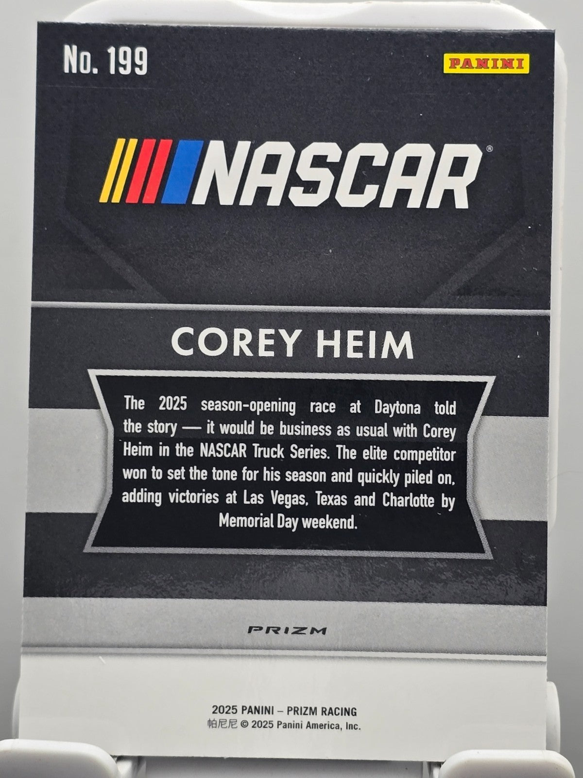2025 Prizm Racing - #199 Corey Heim - Throwback - Silver