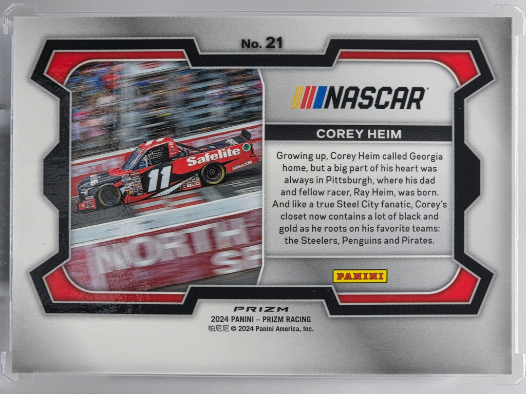 2024 Prizm Racing - Corey Heim - Silver Holo Prizm - #21