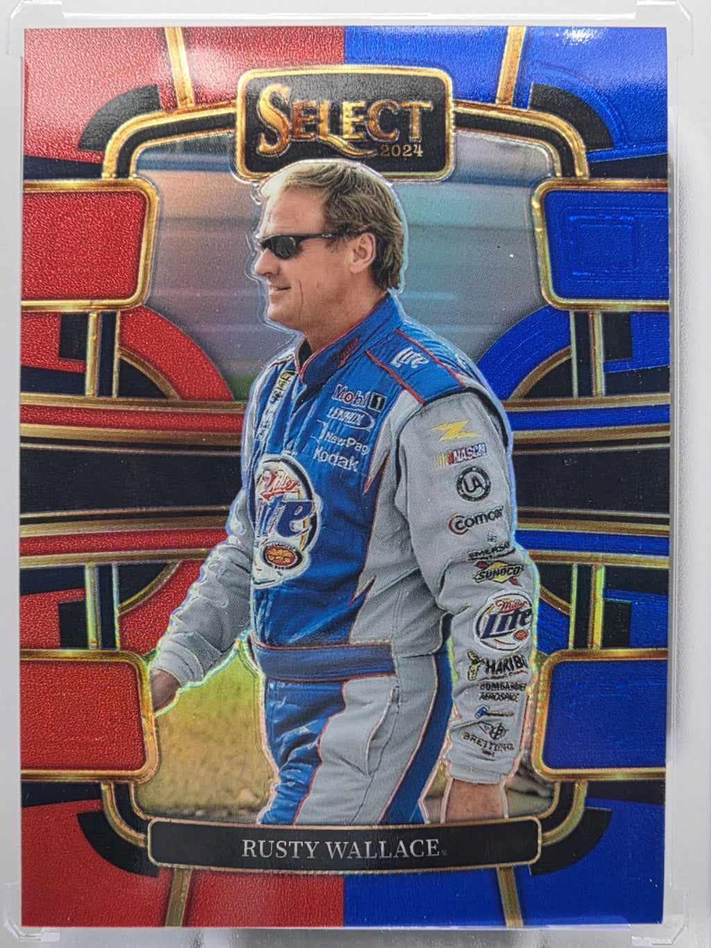 2024 Panini Select - Rusty Wallace - Red & Blue Prizm - #55 - Buy 3 Get 1!