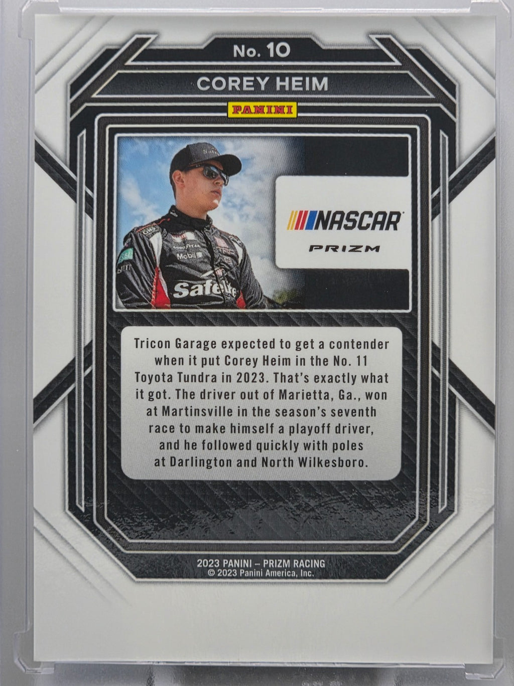 2023 Prizm Racing - Corey Heim - Blue & Carolina Blue Hyper Prizm - #10