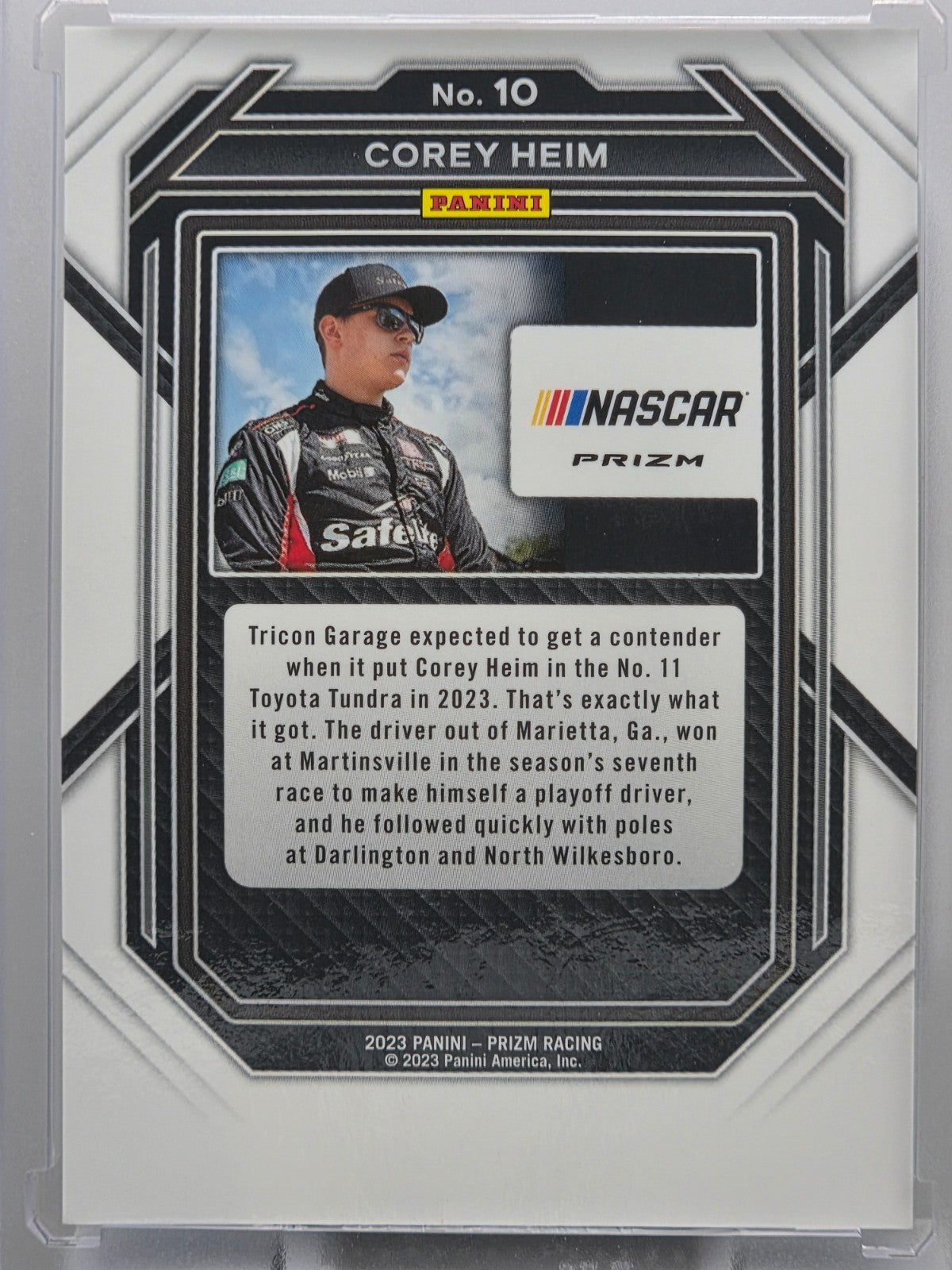 2023 Prizm Racing - Corey Heim - Blue & Carolina Blue Hyper Prizm - #10