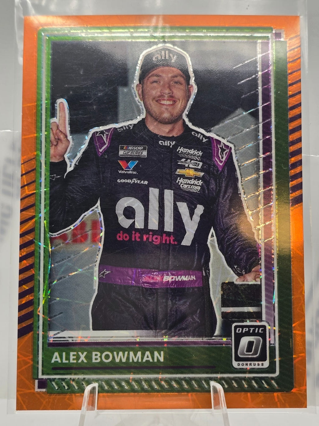 2025 Donruss Optic NASCAR Racing - #68 Alex Bowman - Orange Velocity Prizm