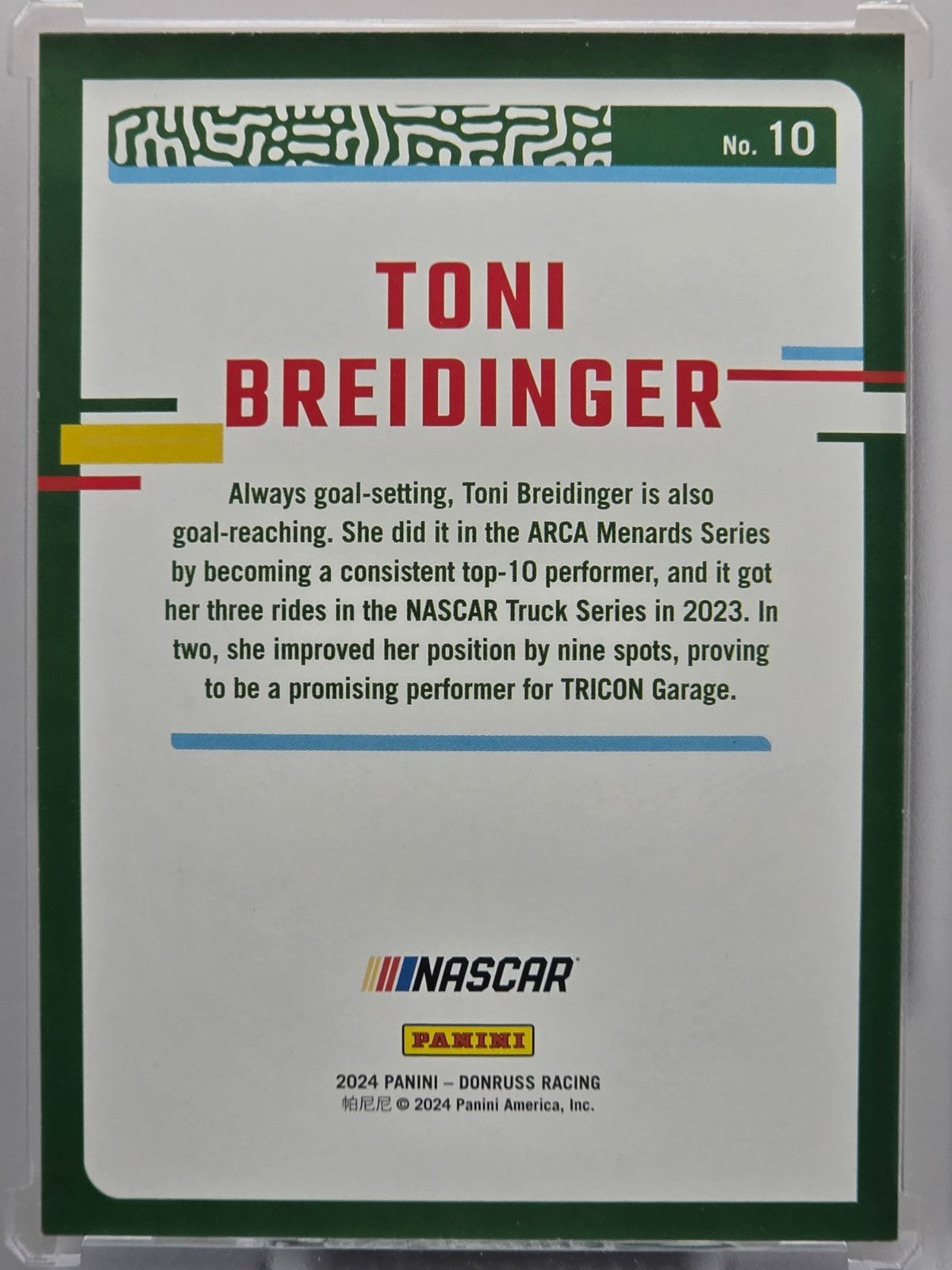 2024 Panini Donruss - Toni Breidinger - Red & Blue - #10 - Buy 3 Get 1