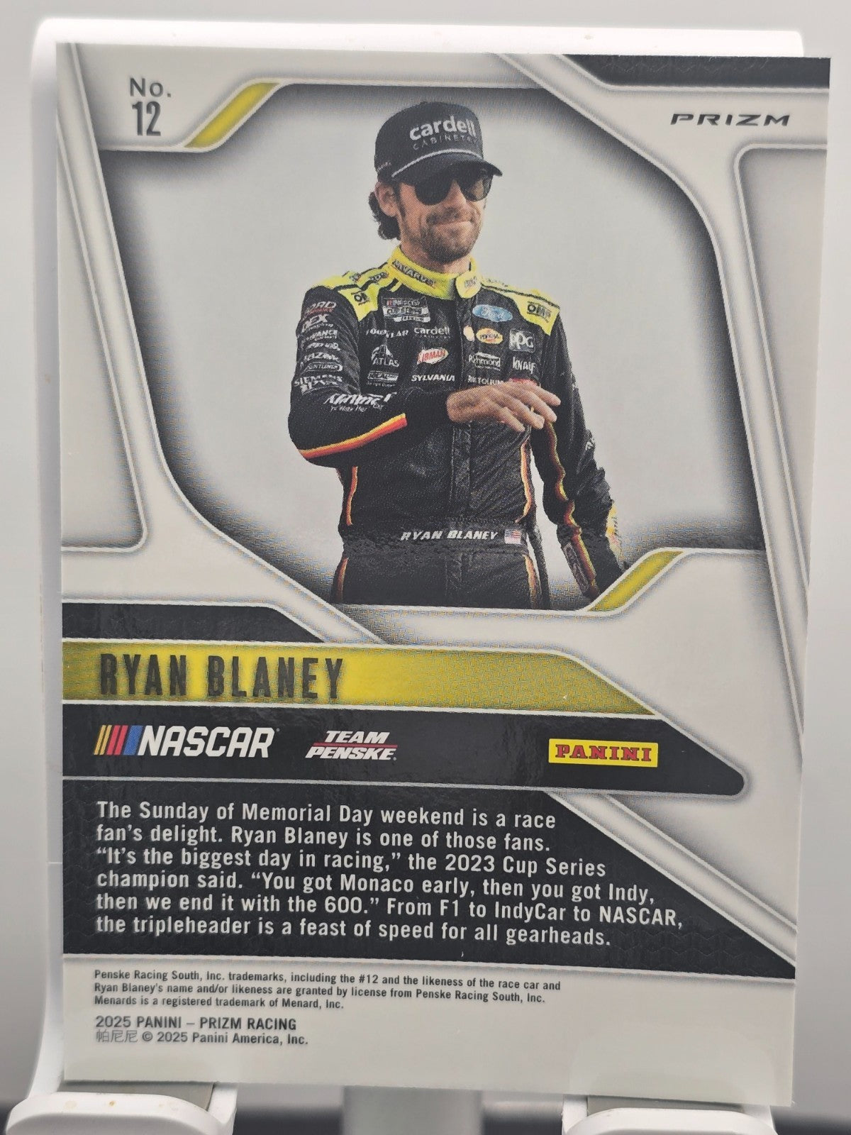 2025 Prizm Racing - #12 Ryan Blaney - Silver / Holo
