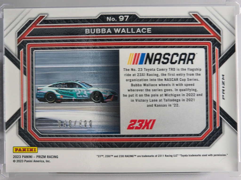 2023 Prizm Racing - Bubba Wallace - Blue /499 - #97 - Buy 3 Get 1 Free!