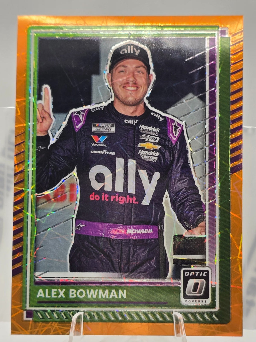 2025 Panini Donruss Racing Optic - #68 Alex Bowman  - Orange Velocity