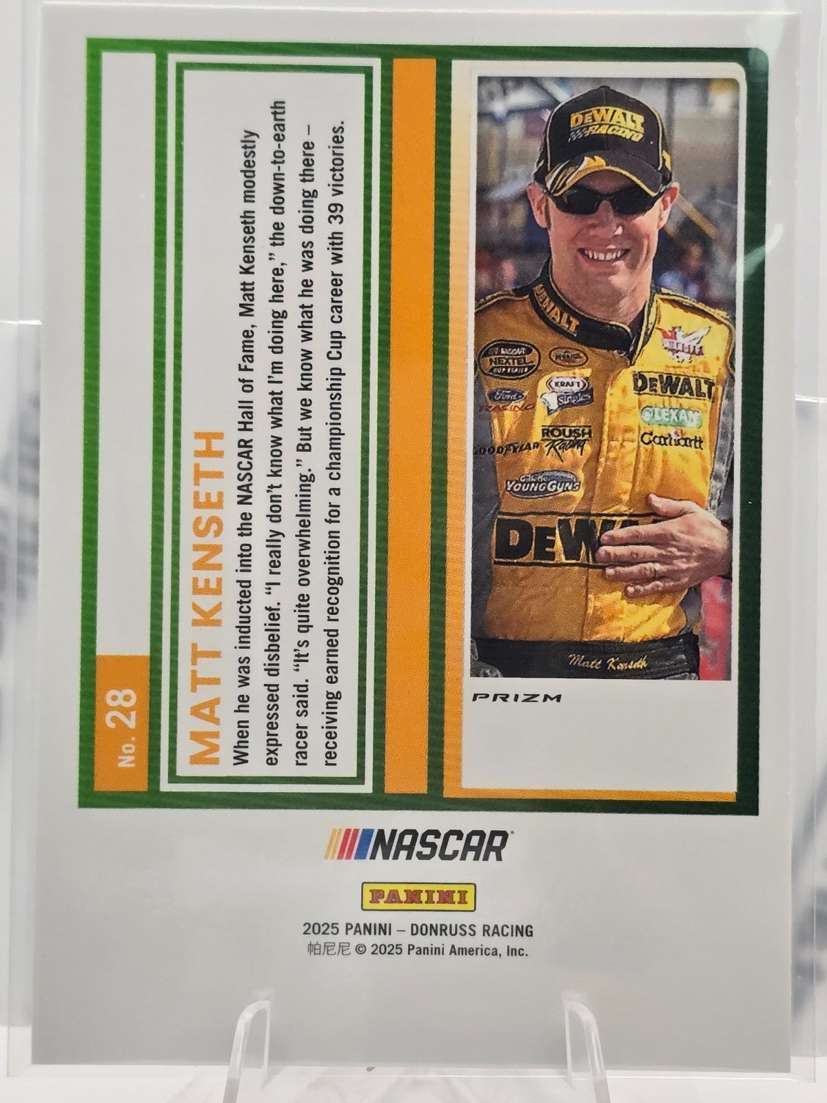 2025 Donruss Optic NASCAR Racing - #28 Matt Kenseth - Blue Velocity Prizm