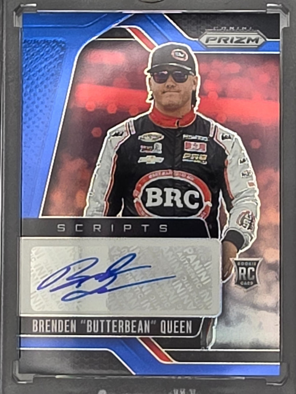 2025 Panini Prizm - Brenden "Butterbean" Queen - Scripts - Blue /49 - #S-BBQ