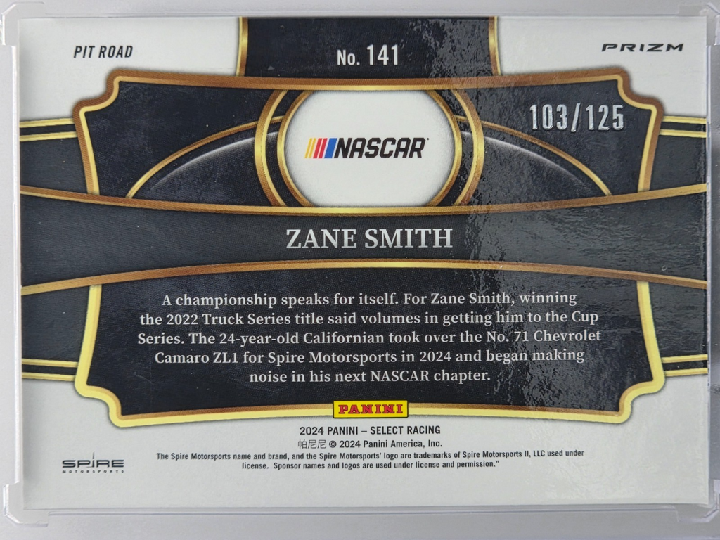 2024 Panini Select - Zane Smith - Maroon Prizm /125 - #141 - Buy 3 Get 1