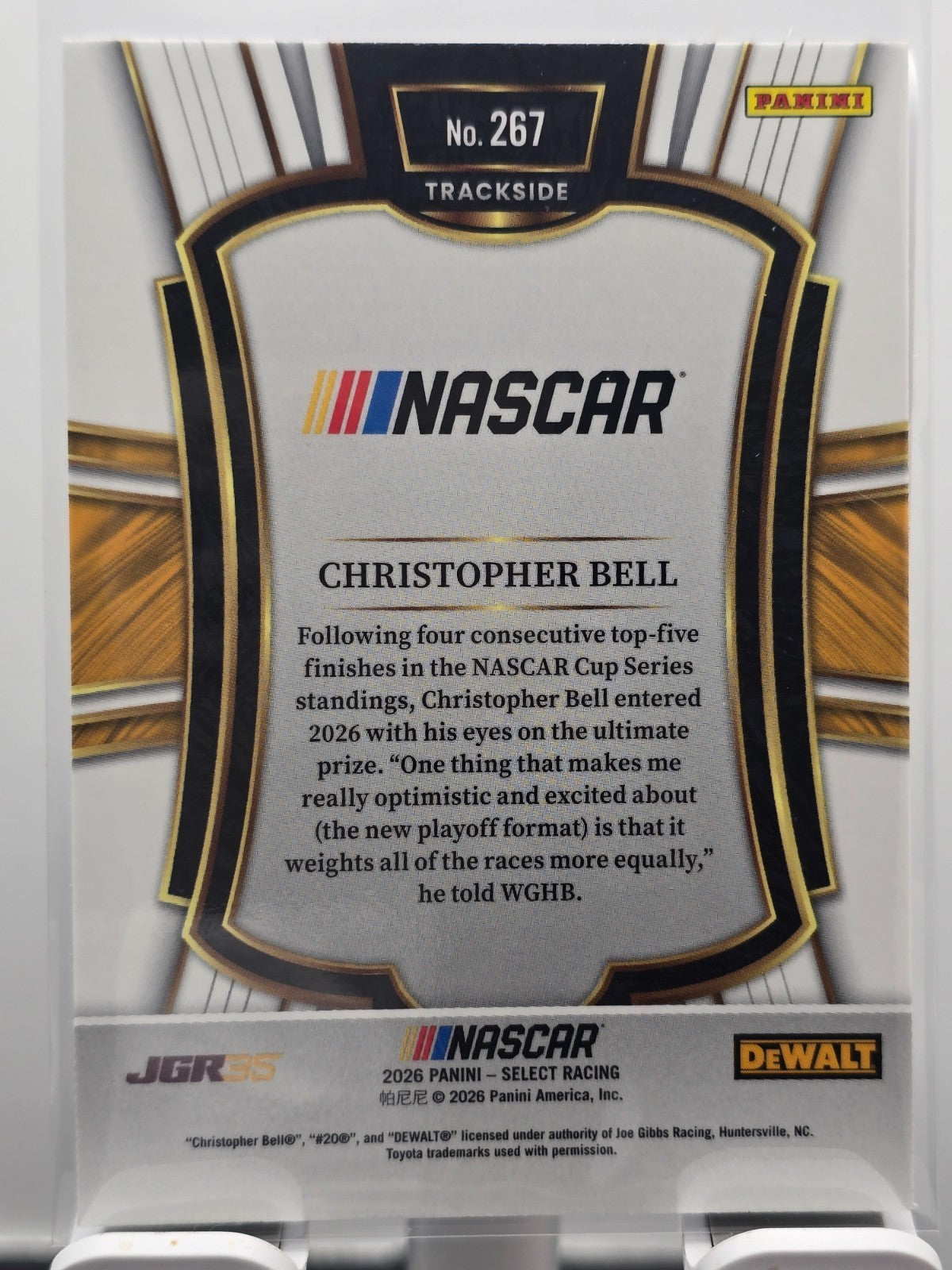 2026 Select Racing - #267 Christopher Bell - Trackside Base - Buy 3 Get 1 Free!