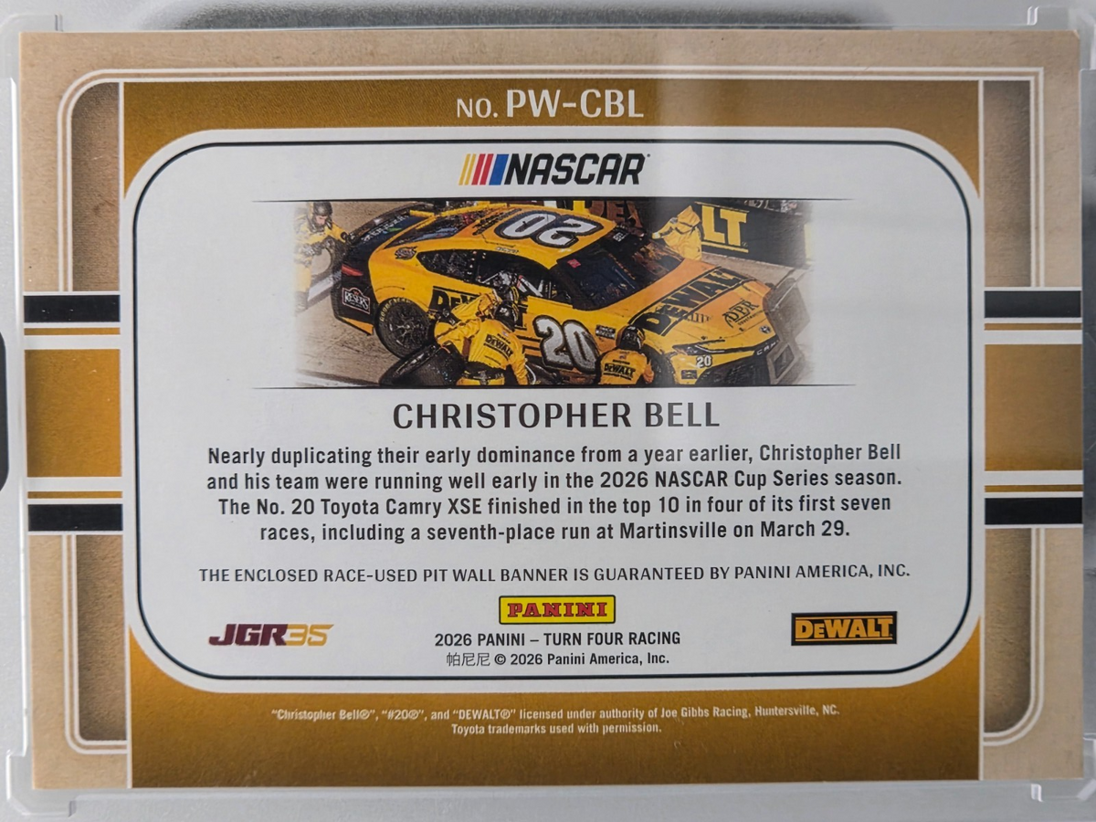 2026 Turn Four Racing - Christopher Bell - Pitwall Jumbo /49 - #PW-CBL