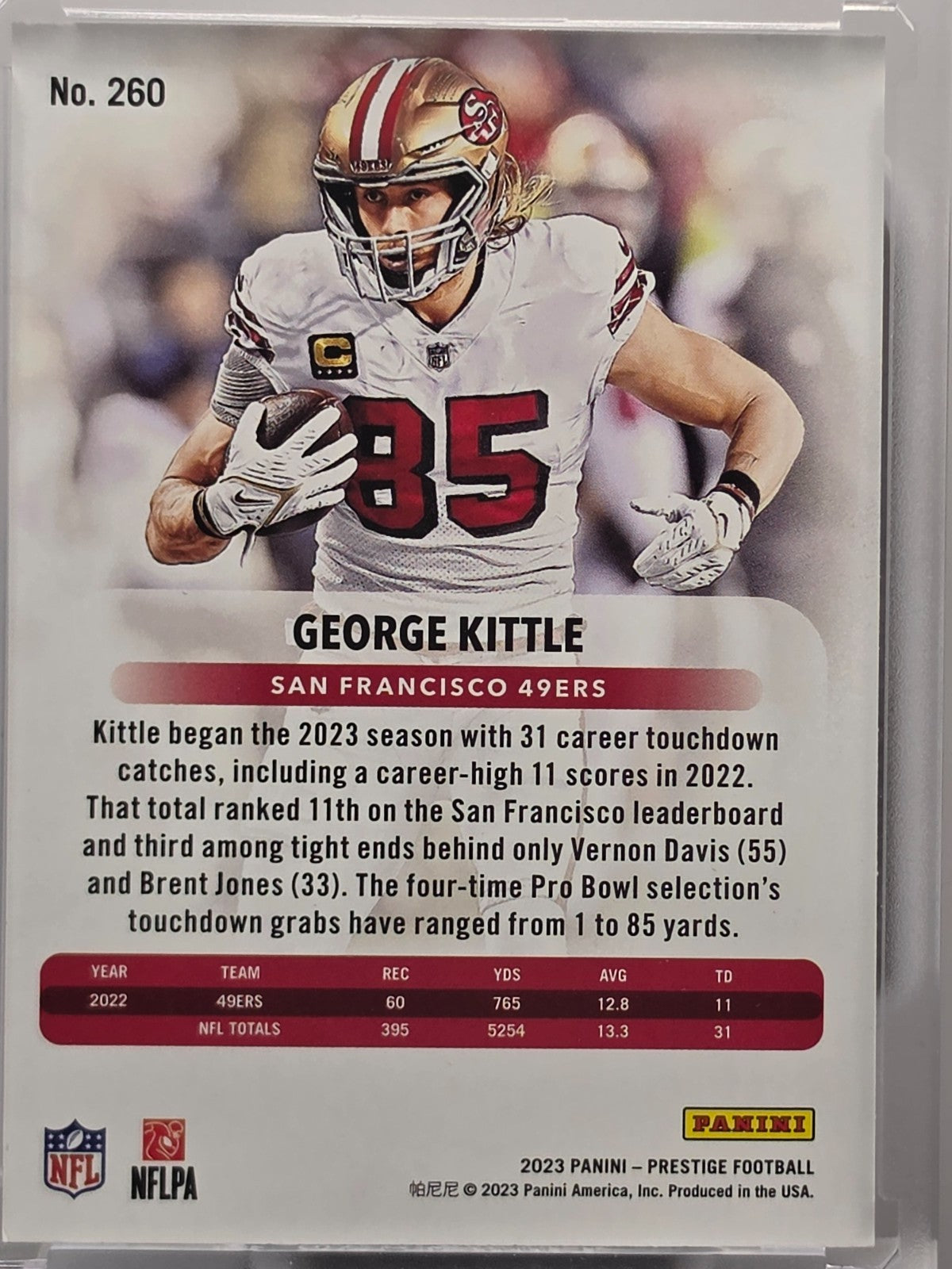 2023 Panini Prestige Football - George Kittle - Sunburst SP - #260
