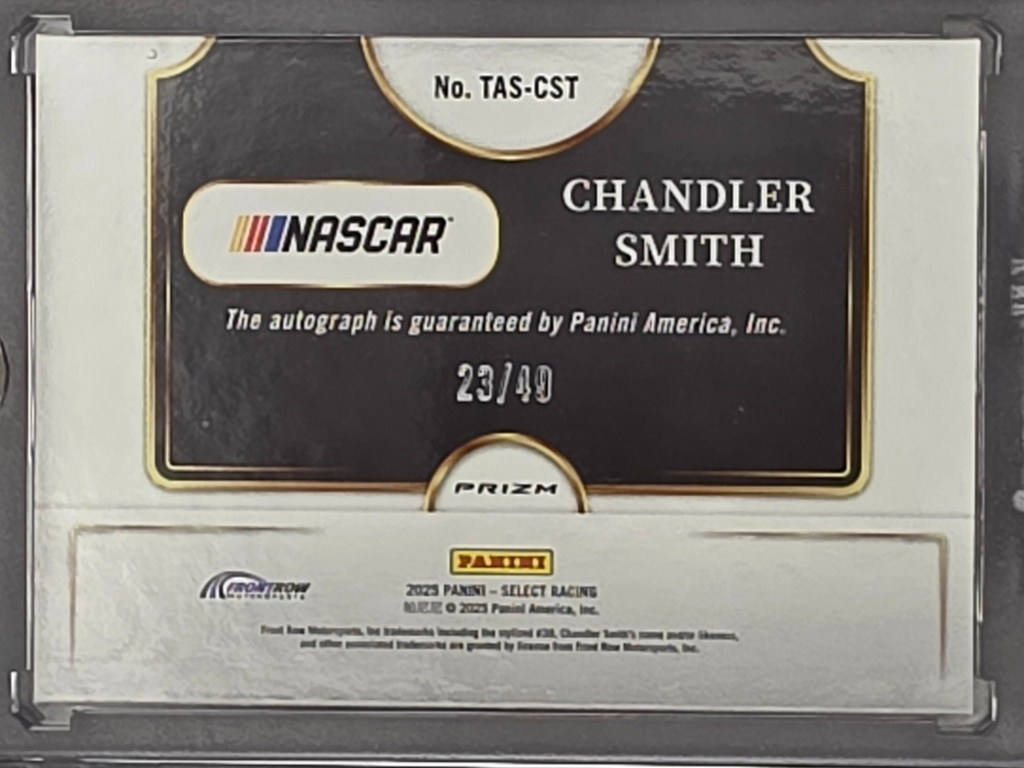 2025 Select Racing - Chandler Smith - Trackside Action - Purple /49 - #TAS-CST