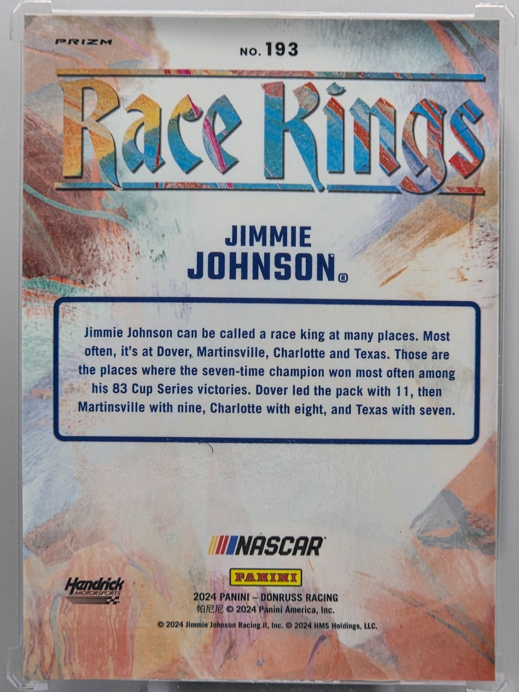 2024 Panini Donruss - Jimmie Johnson - Race Kings Orange - #193 - Buy 3 Get 1