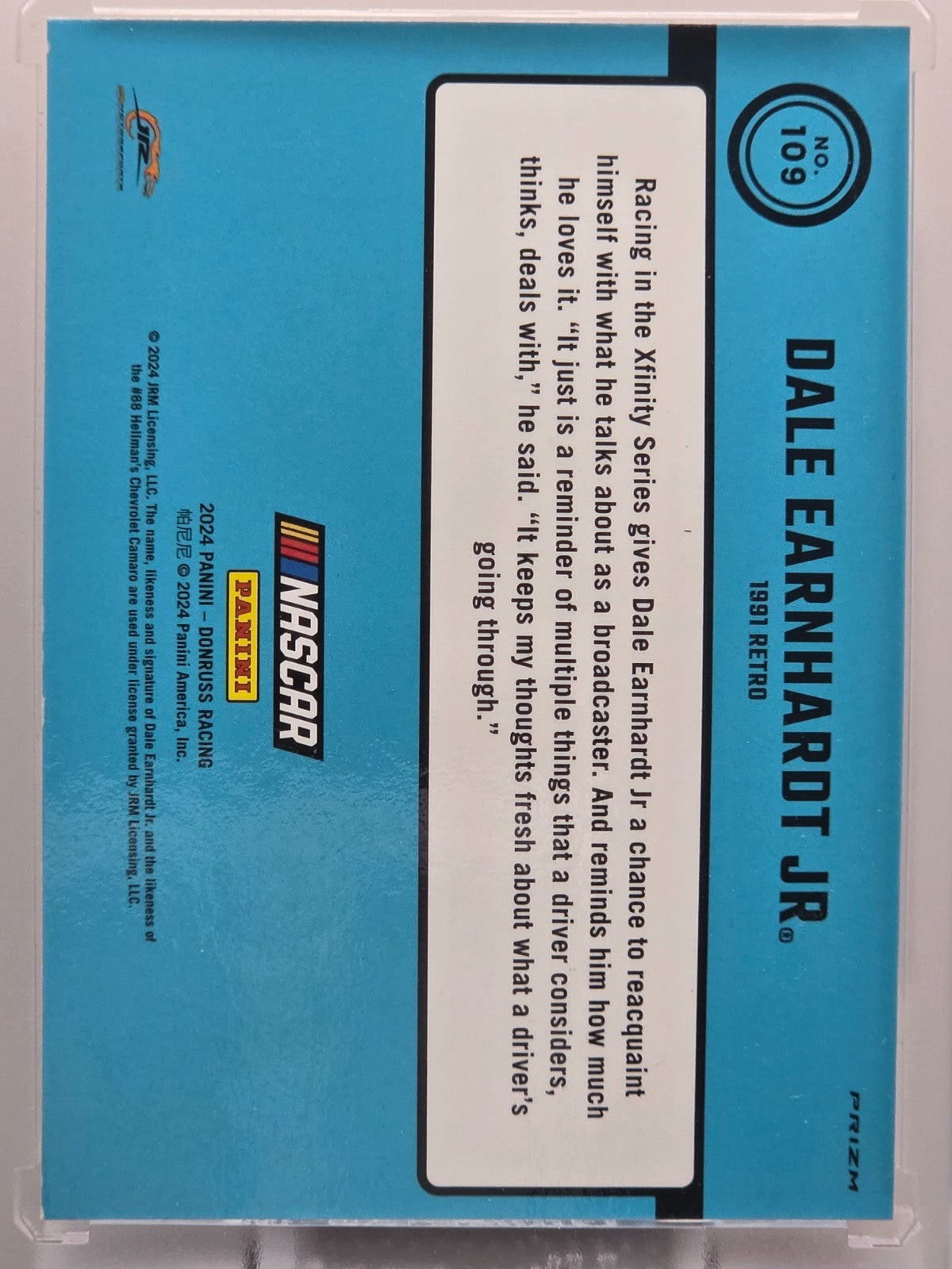 2024 Panini Donruss - Dale Earnhardt Jr. - Orange Velocity - #109 - Buy 3 Get 1!