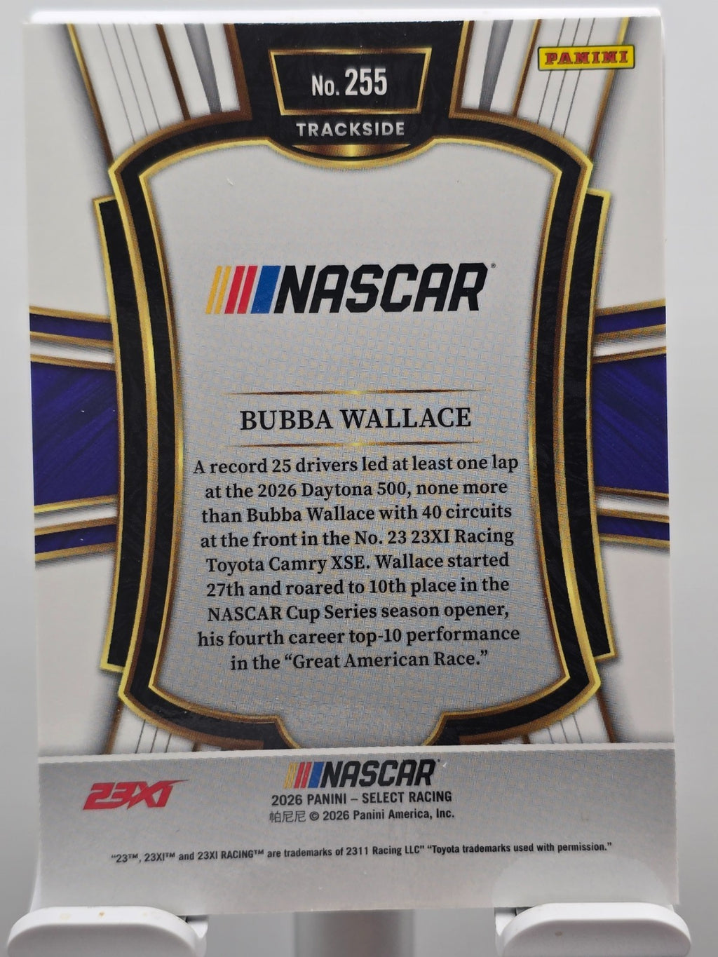 2026 Select Racing - #255 Bubba Wallace - Trackside - Buy 3 Get 1 Free!