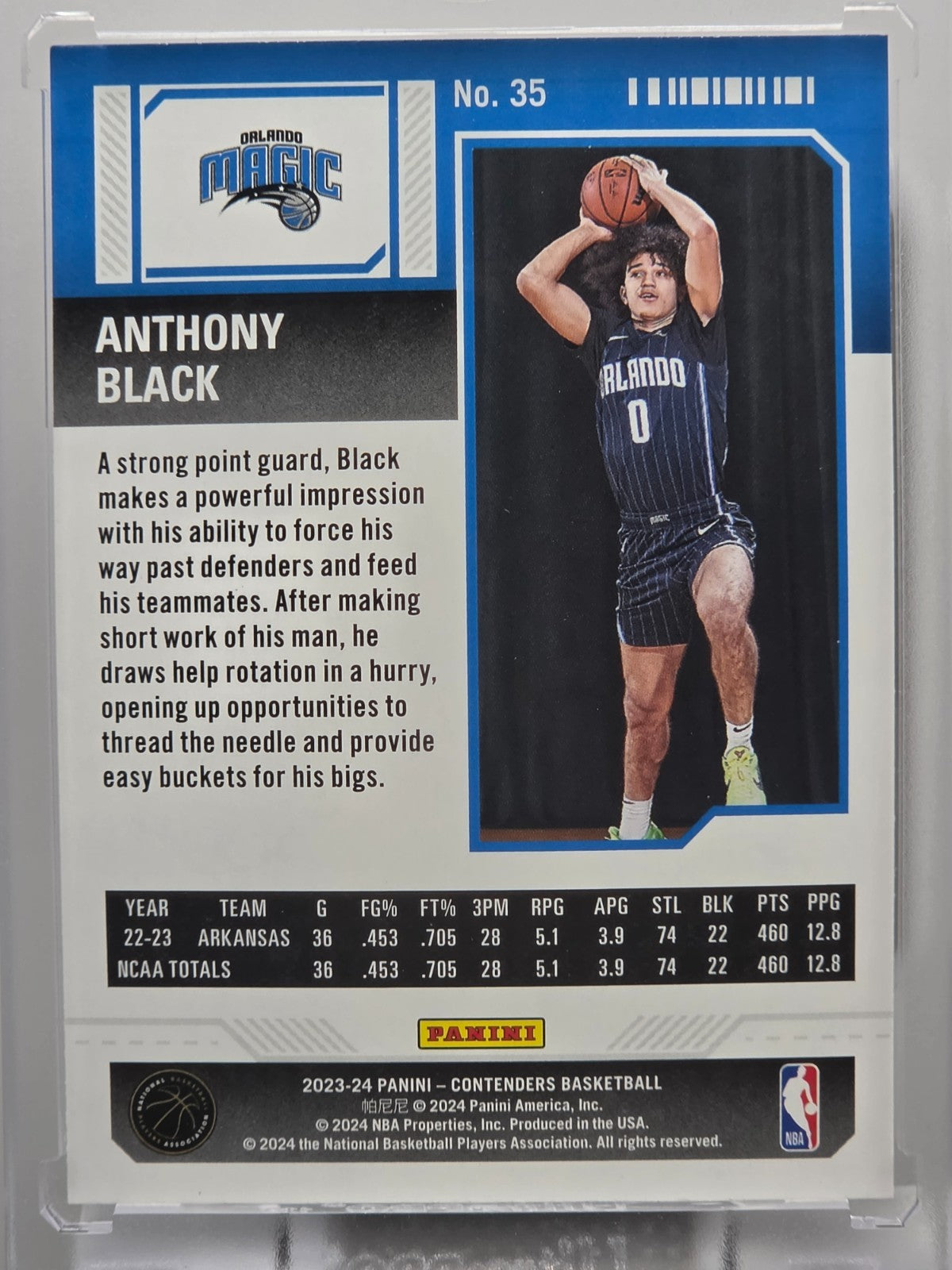 2023-24 Panini Contenders - Anthony Black (RC) - Base Rookie - #35