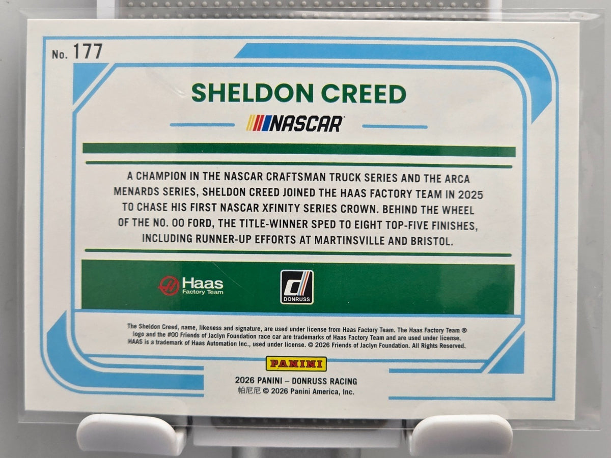 2026 Donruss NASCAR Racing - #177 Sheldon Creed - Laser Base SP
