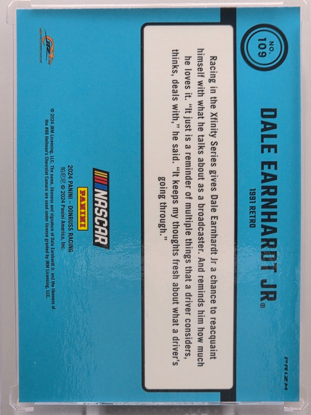 2024 Panini Donruss - Dale Earnhardt Jr. - Blue Velocity - #109 - Buy 3 Get 1!