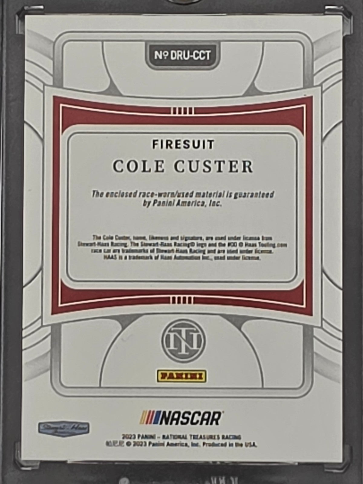 2023 National Treasures - Cole Custer - Firesuit - #DRU-CCT  Gold /10