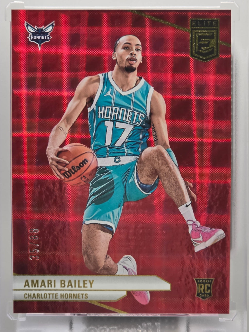 2023-24 Donruss Elite - Amari Bailey (RC) - Red Hyper /88 - #209