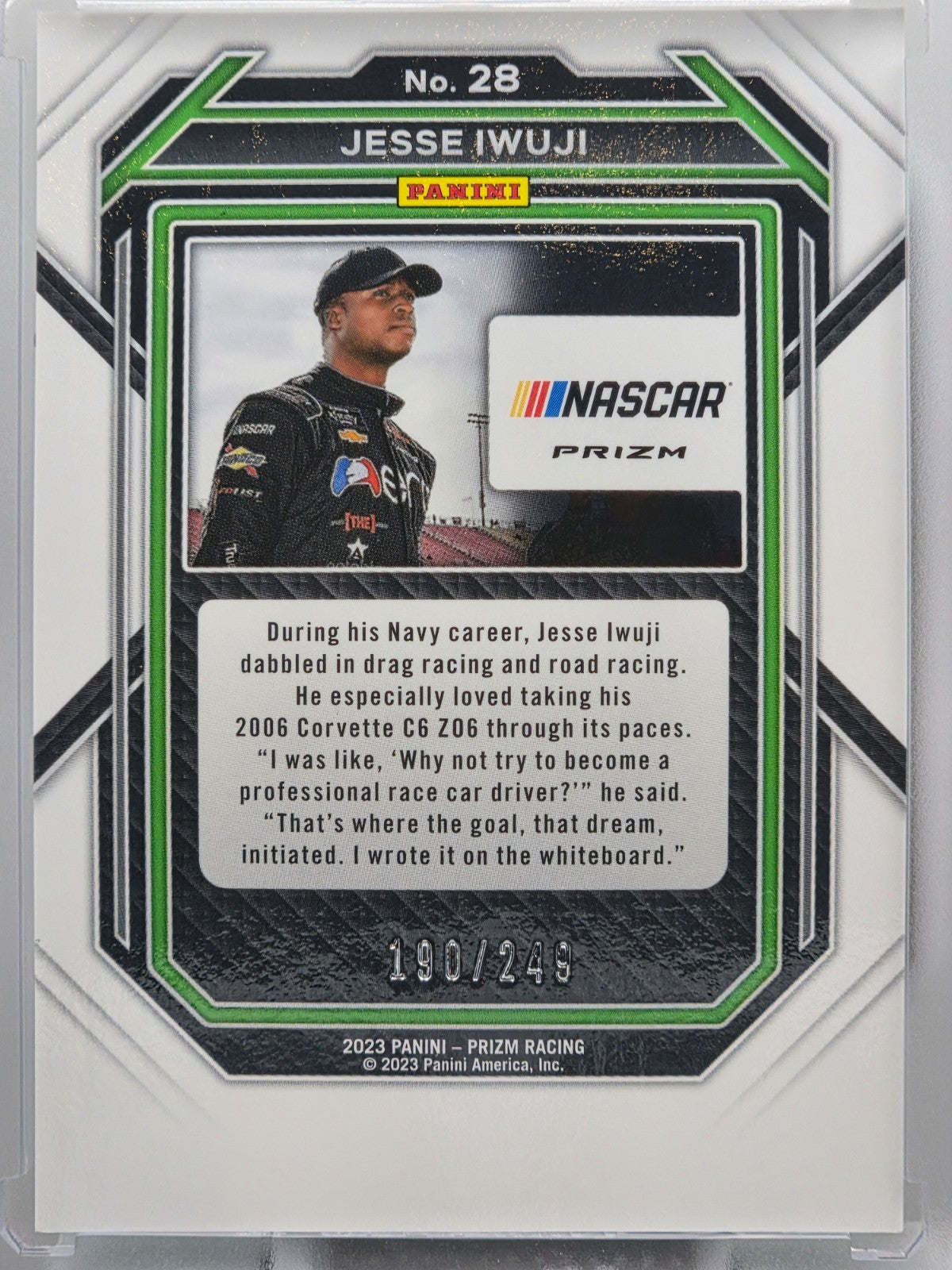 2023 Prizm Racing - Jesse Iwuji (RC) - Reactive Green /249 - #28
