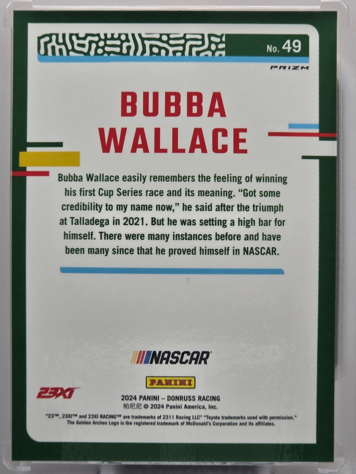 2024 Panini Donruss - Bubba Wallace - Orange Velocity - #49 - Buy 3 Get 1