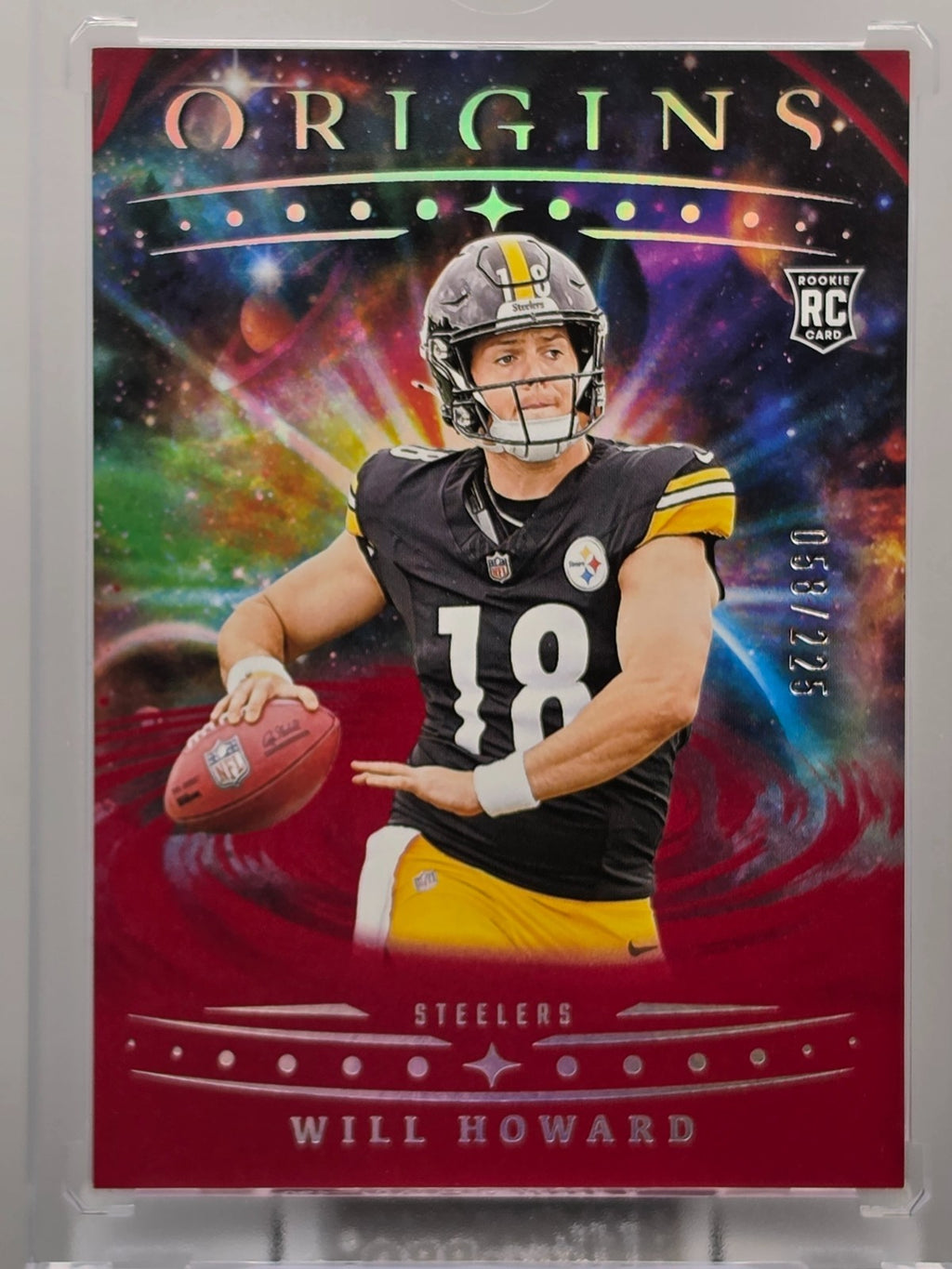 2025 Panini Origins - Will Howard (RC) - Red /225 - #120