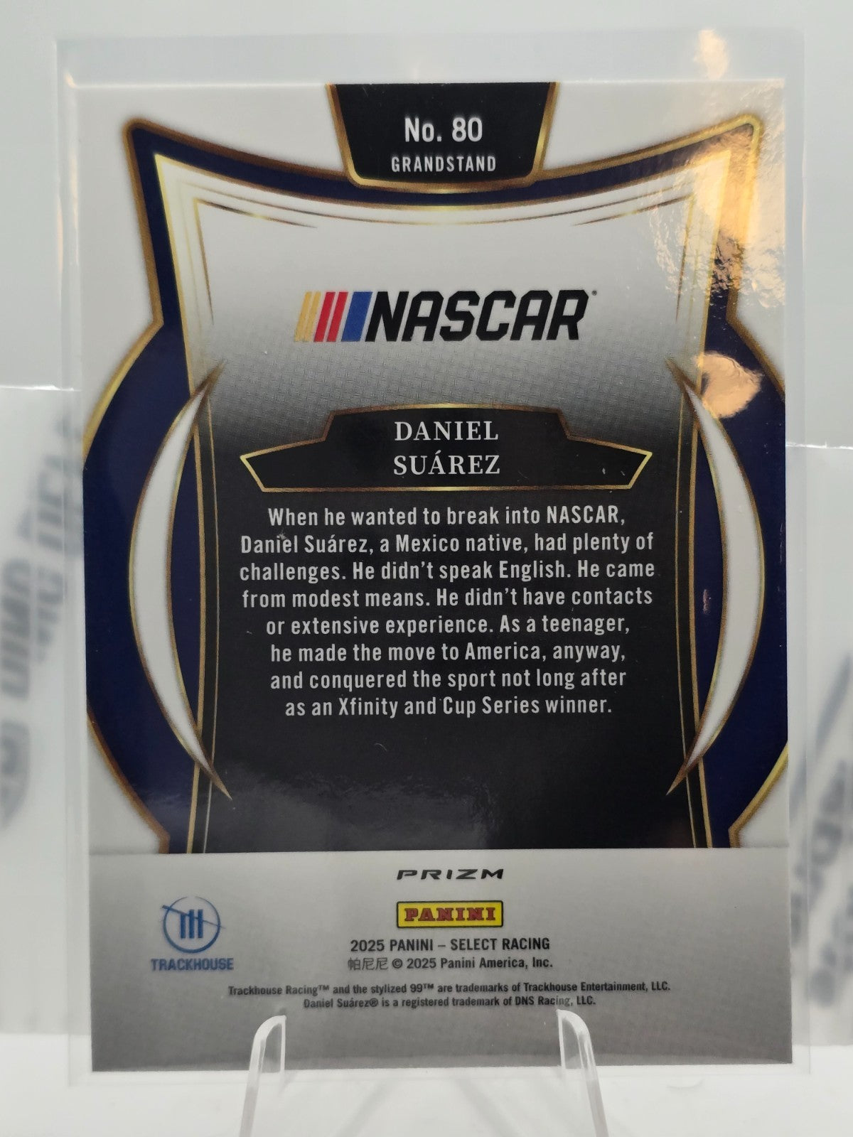2025 Select Nascar Racing - #80 Daniel Suarez - Grandstand - Holo