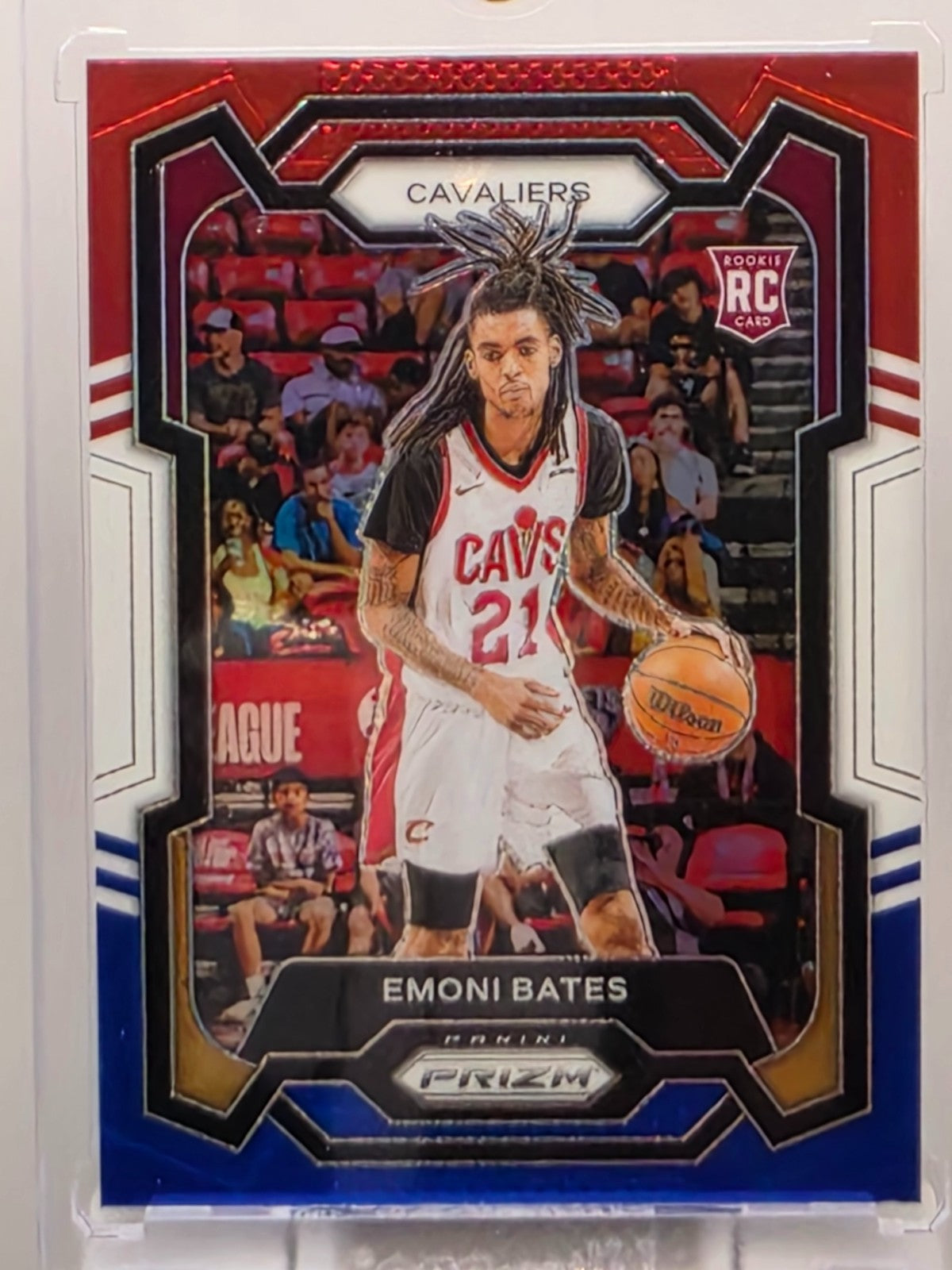 2023-24 Panini Prizm - Emoni Bates (RC) - Red, White & Blue Prizm - #169