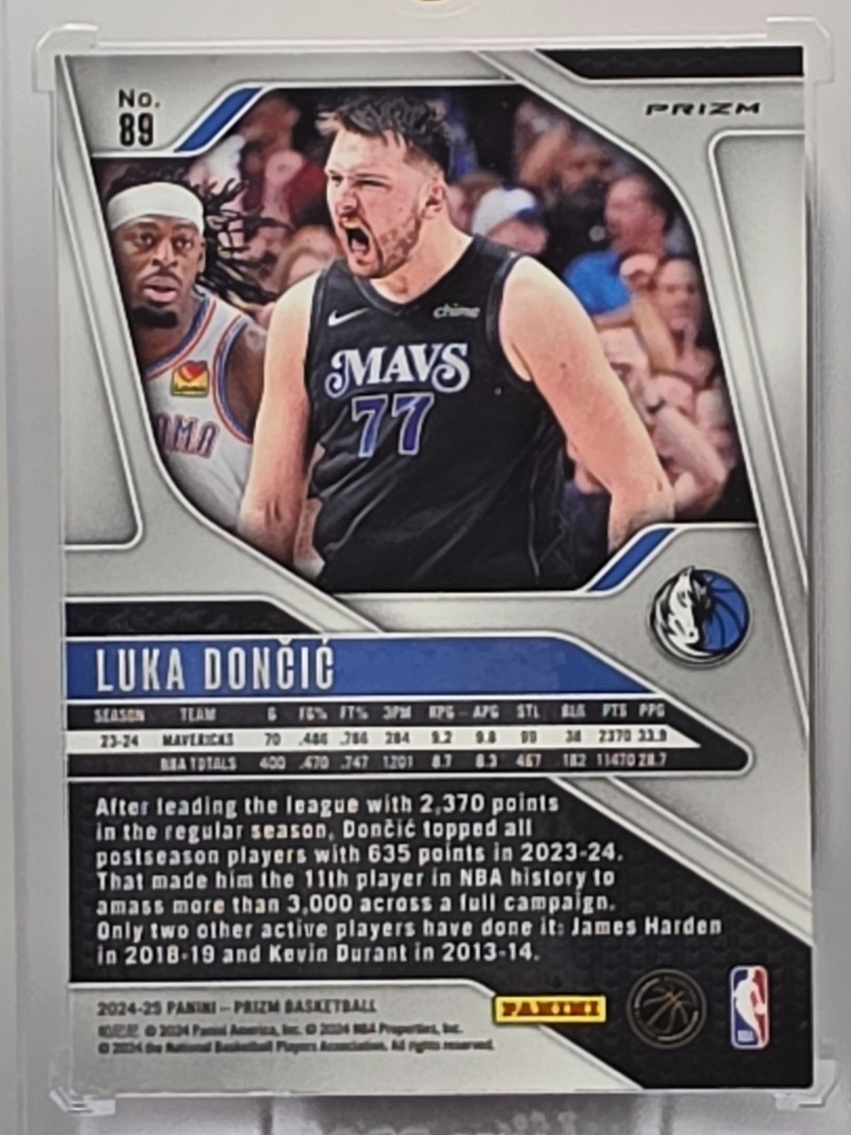 2024-25 Panini Prizm - Luka Doncic - Orange Ice Prizm - #89