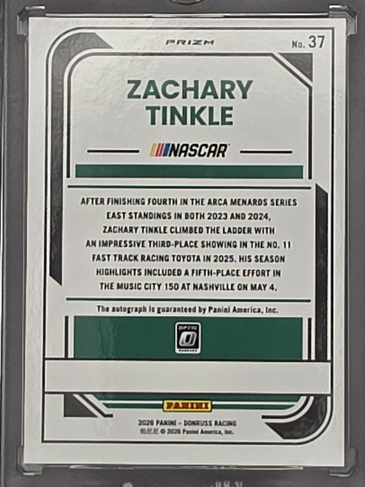 2026 Panini Donruss - Zachary Tinkle - Silver Optic Autograph - #37