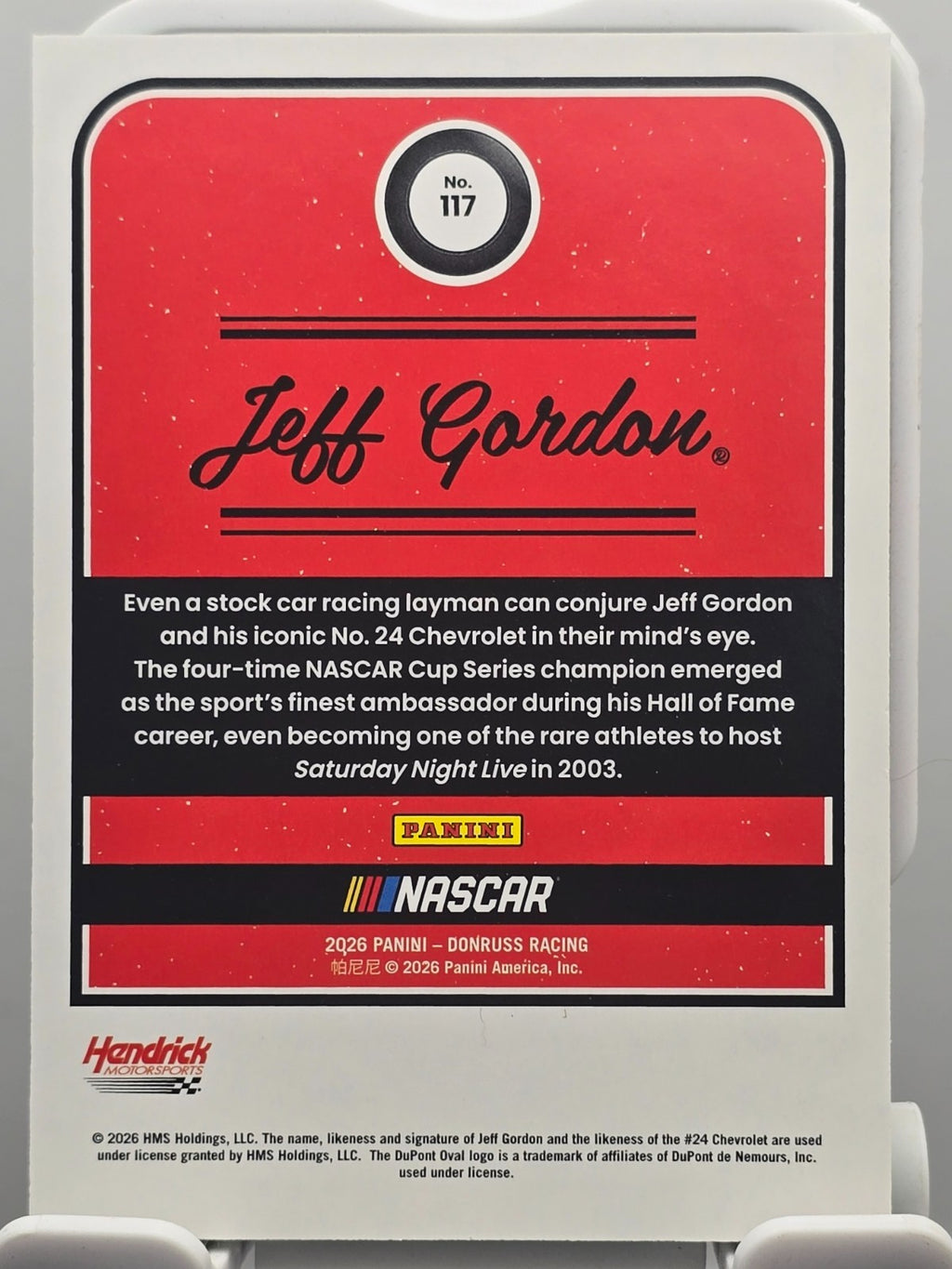 2026 Panini Donruss Racing - Jeff Gordon #117 - Throwback - Lime Green /199