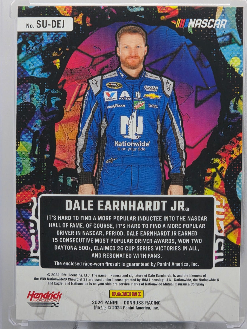 2024 Panini Donruss Racing - Dale Earnhardt Jr. - Suited Up Red /99 - #SU-DEJ