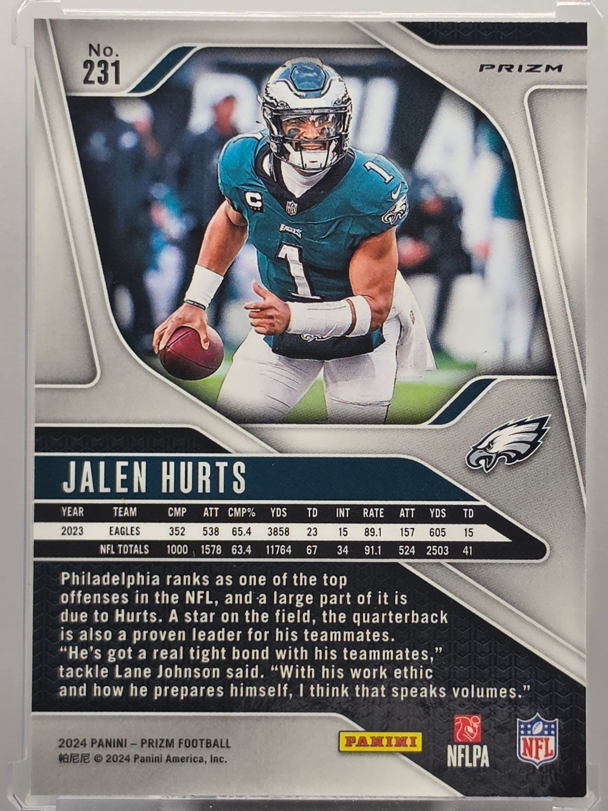 2024 Panini Prizm - Jalen Hurts - Green Wave Prizm - #231