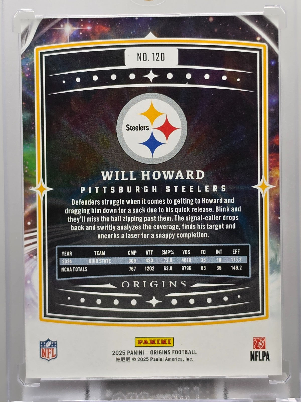 2025 Panini Origins - Will Howard (RC) - Red /225 - #120