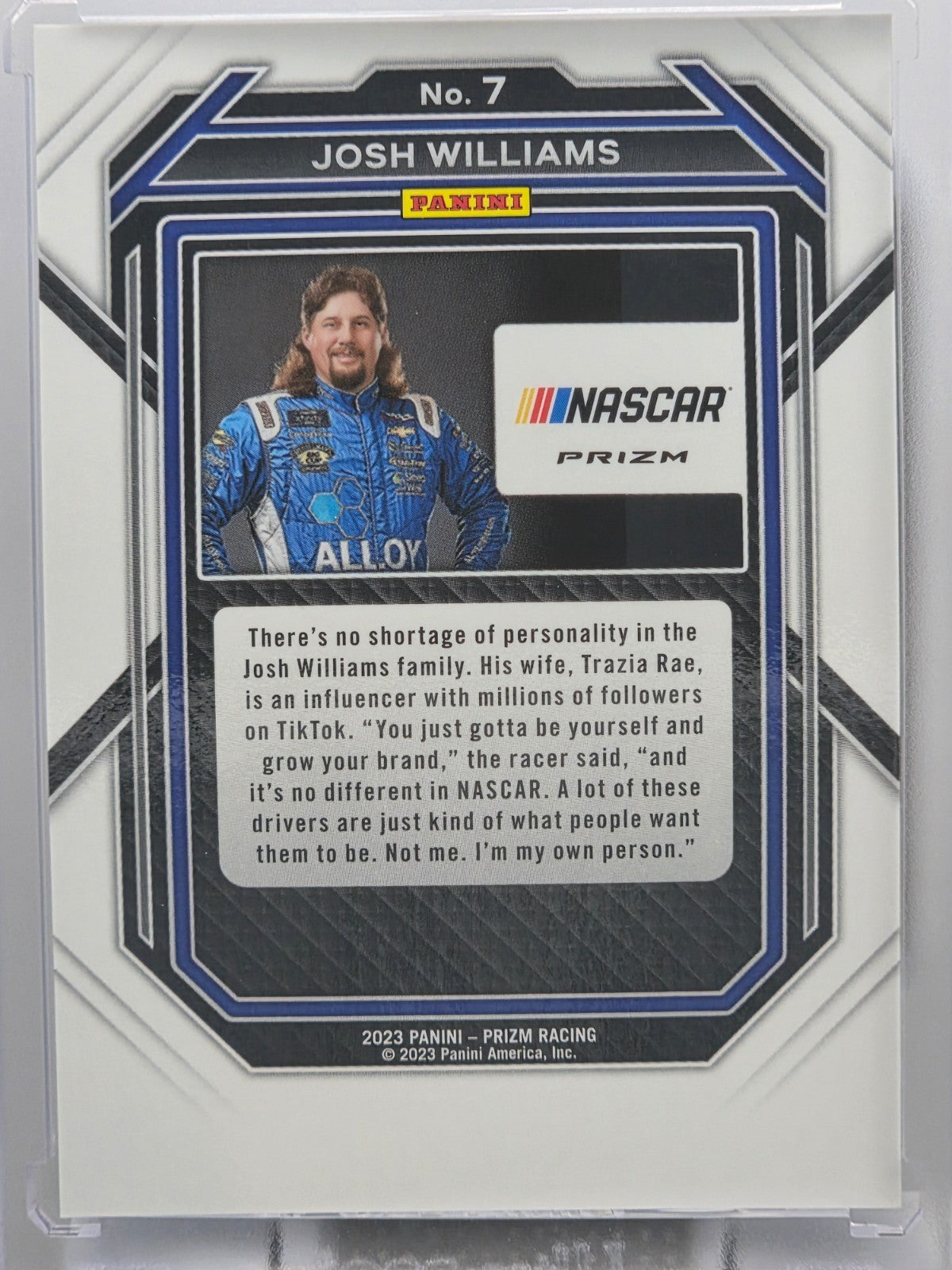 2023 Prizm Racing - Josh Williams - Blue & Carolina Blue Hyper Prizm - #7
