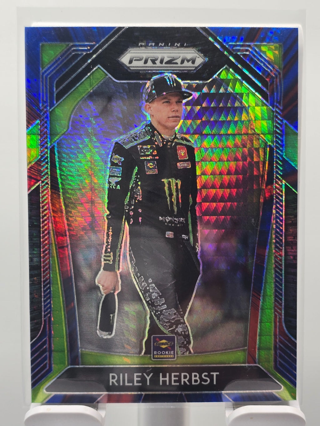 2020 Panini Prizm  - #46 Riley Herbst RC - Blue Hyper Prizm