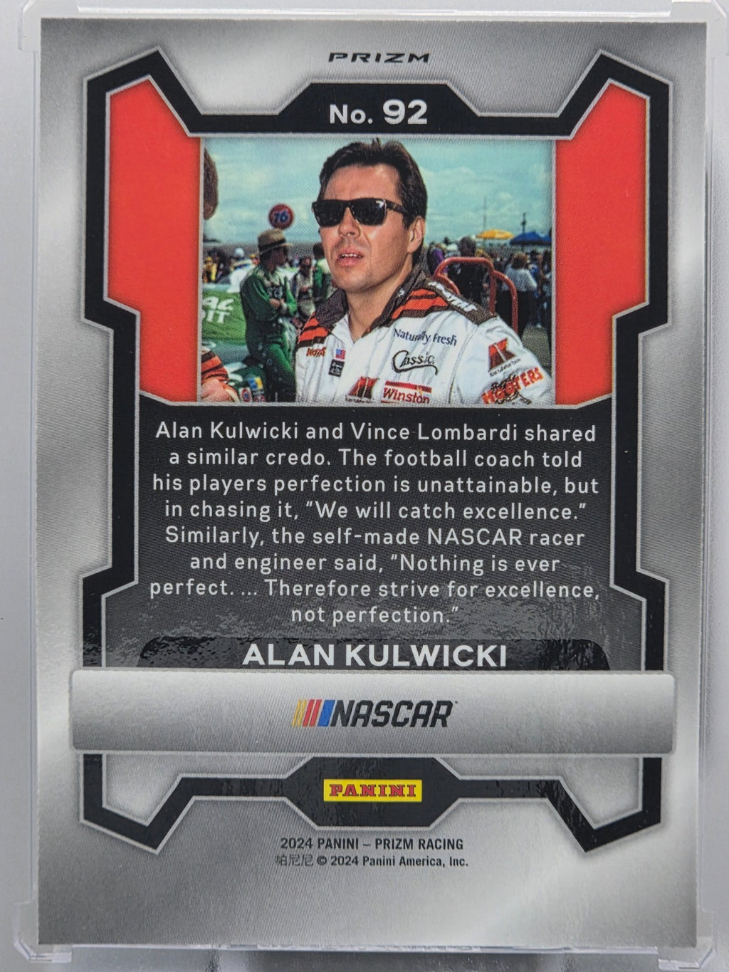 2024 Prizm Racing - Alan Kulwicki - Green Ice Prizm - #92 - Buy 3 Get 1!