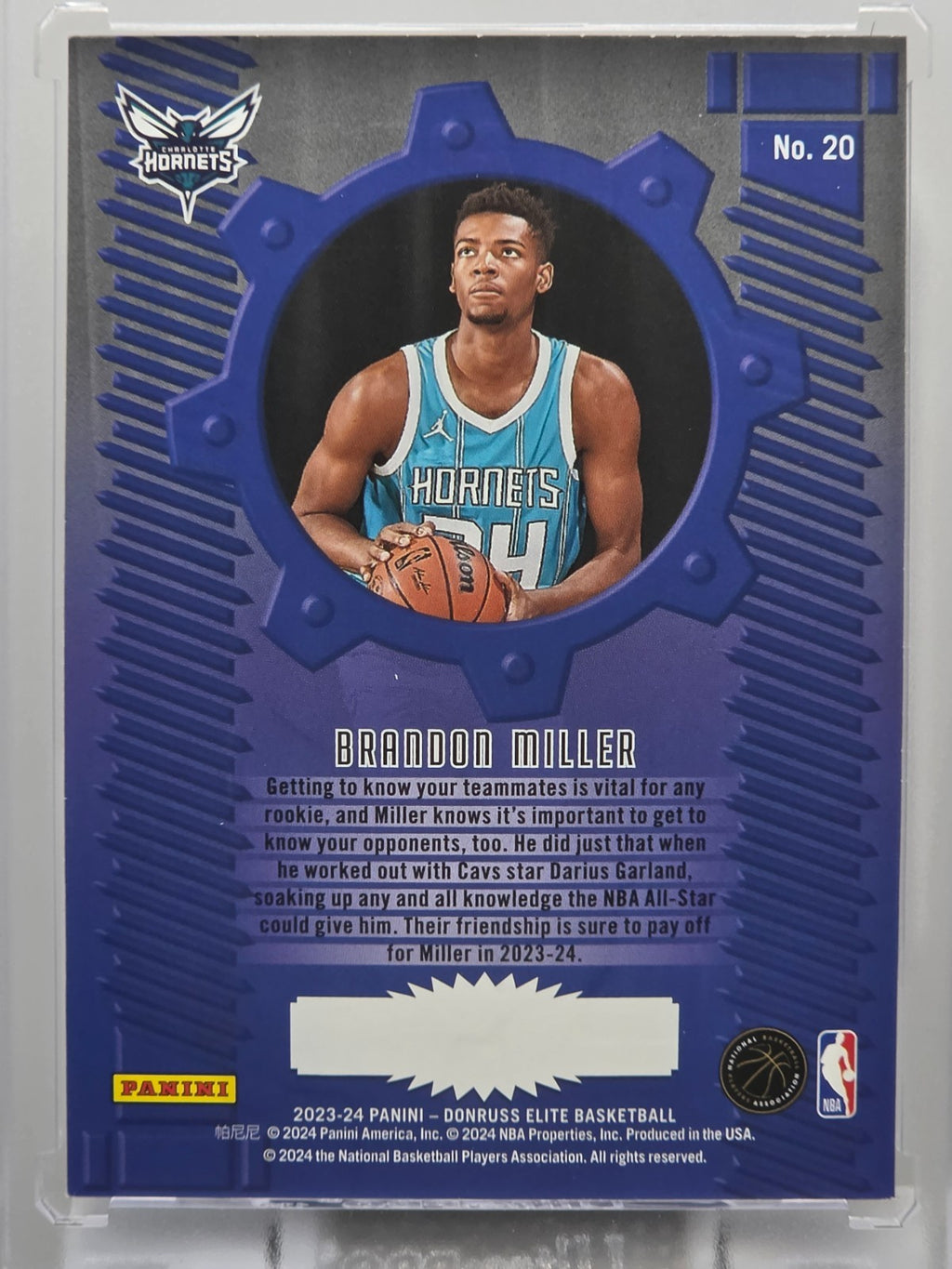 2023-24 Donruss Elite - Brandon Miller (RC) - Craftsmen- #20