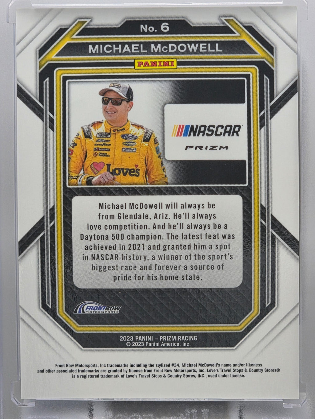 2023 Prizm Racing - Michael McDowell - Blue & Carolina Blue Hyper Prizm - #6