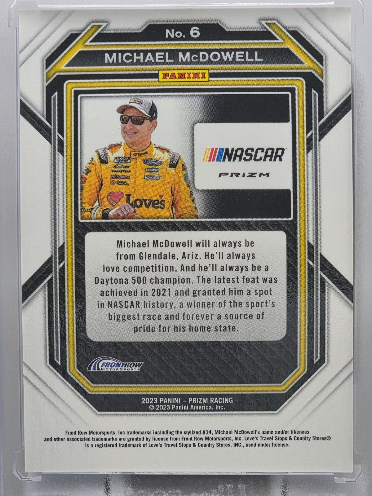 2023 Prizm Racing - Michael McDowell - Blue & Carolina Blue Hyper Prizm - #6